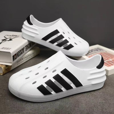 踩屎感洞洞鞋男款夏季外穿运动两穿包头拖鞋大码沙滩凉鞋夜市批发