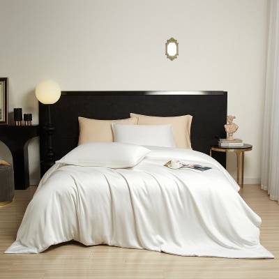 纯色竹纤维裸睡床单四件套再生纤维素被套轻奢床上用品 bamboo