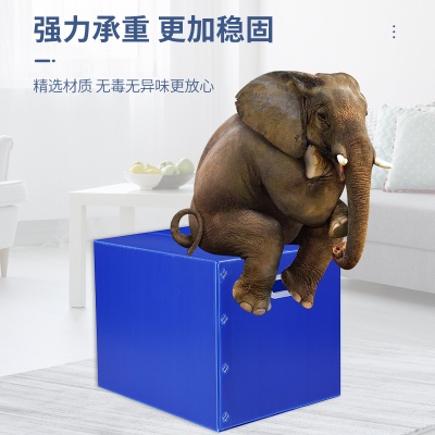 大号塑料pp中空板日式家居收纳箱纯色卧室周转折叠防水搬家整理箱