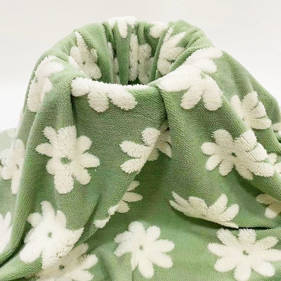 工厂现货菊花提花舒棉绒阳离子色织服装家纺家居宠物用品箱包鞋帽