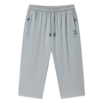 099七分裤冰丝裤子男空调裤子透气T恤运动休闲七分裤潮流裤速