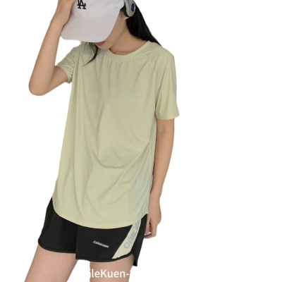 柔姿媚~裸感运动套装2.0夏季户外休闲冰丝套装透气速干两件套女