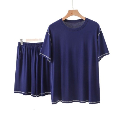 男士夏季短袖短裤套装莫代尔五分裤薄款宽松新款外穿潮流休闲