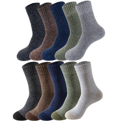 袜子男士冬季加绒加厚保暖毛巾袜男士毛圈袜地板袜户外船员登山袜