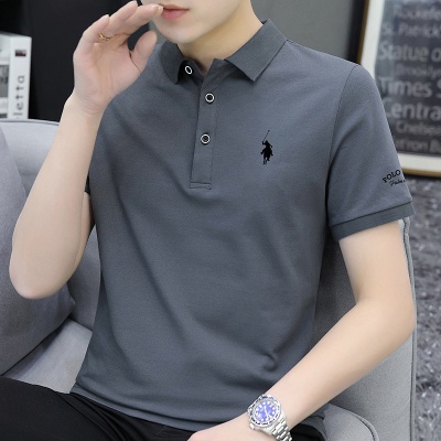 男士短袖保罗POLO衫高端商务夏季薄款珠地棉翻领t恤衬衫夏装上衣