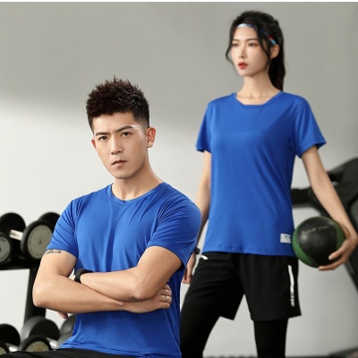运动速干T恤圆领短袖夏季短袖冰丝圆领T恤团队公司户外运动服