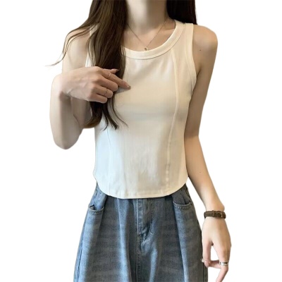 大码纯色鱼骨吊带背心女内搭夏季显瘦外穿打底衫无袖上衣