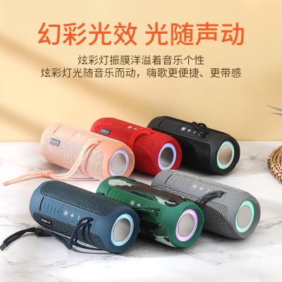 跨境热销无线蓝牙音响TG227布艺蓝牙音箱防水便携式USB插卡低音炮