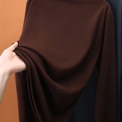 女士打底衫半高领保暖上衣内搭磨绒加厚纯色长袖t恤体恤女装