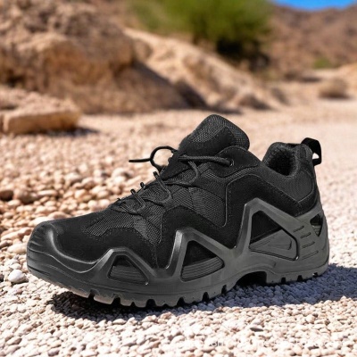 作战靴户外登山鞋旅游低帮防滑耐磨徒步厚底增高爬山鞋沙漠鞋男鞋
