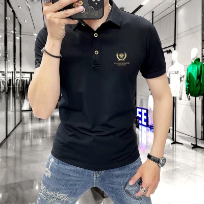 夏季新款男士休闲短袖t恤翻领polo衫潮流男装透气半截袖商务上衣