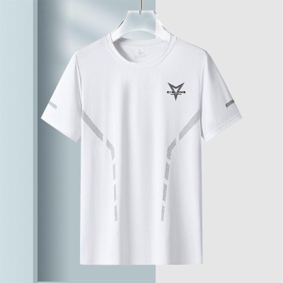 冰丝短袖t恤男士夏季宽松大码男装休闲百搭体恤衫韩版潮流衣服男T