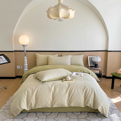 A类60支新疆长绒棉四件套高级感纯棉被套床单三件套感床上用品