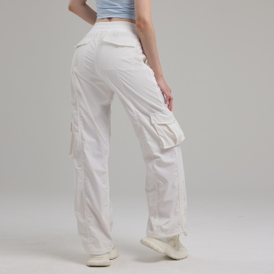 夏季新款工装裤跳舞健身直筒女长裤轻盈透气速干运动休闲裤