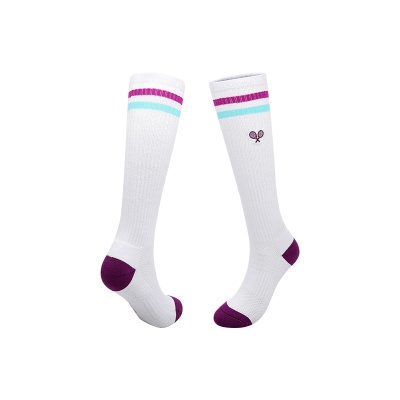 网球袜专业运动压力小腿袜子女夏季骑行袜跑步防滑户外登山长筒袜