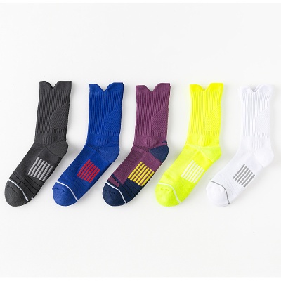 跨境47大码男款实战篮球袜中筒专业毛巾底跑步袜户外运动袜子大码