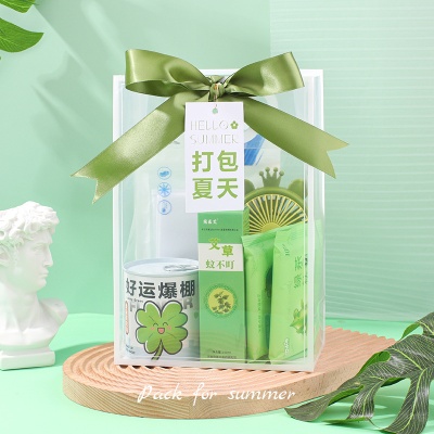 夏日防暑降温套装手提袋员工福利夏季开业伴手礼实用便宜礼品批发