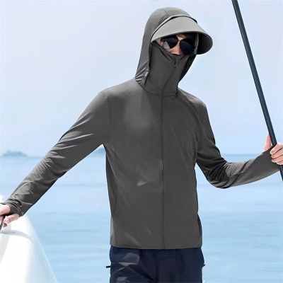 夏季速干冰丝防晒衣男防紫外线薄款透气防晒服户外骑行钓鱼外套