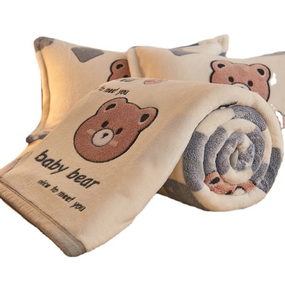 秋冬法兰绒毛毯盖毯毯子卡通沙发毯毛绒床单空调办公室午睡毯被子