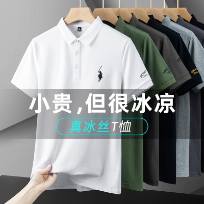男士短袖保罗POLO衫高端商务夏季薄款珠地棉翻领t恤衬衫夏装上衣