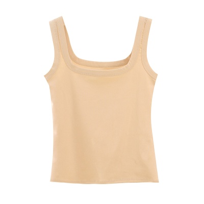 2023秋新款纯棉女士小背心无胸垫外穿内搭修身打底吊带背心女批发