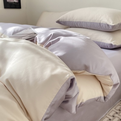 冰丝四件套夏款床单夏凉被套罩宿舍三件套床上用品2025新款非天丝