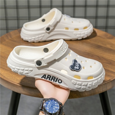 一件代发 洞洞鞋男款夏季外穿厚底踩屎感包头椰子运动户外沙滩鞋