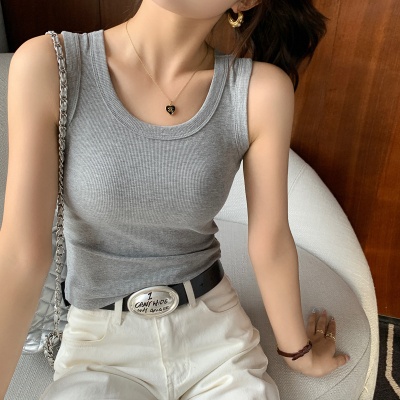 吊带背心女外穿2024夏新款宽肩带百搭套头内搭打底无袖上衣