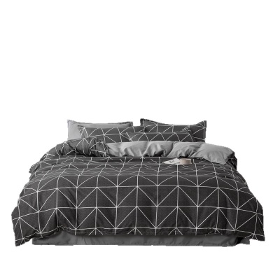简约床单四季通用床上用品四件套非全棉纯棉被套学生宿舍三件套4