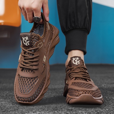 溯溪鞋2024夏季薄款网布大网眼透气运动鞋低帮休闲旅游登山男鞋