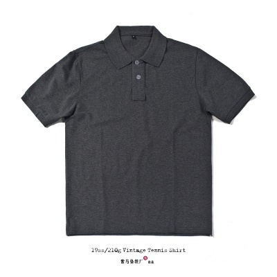 夏季新品精棉基础款polo衫短袖半袖上衣纯色翻领polo衫男短袖t恤