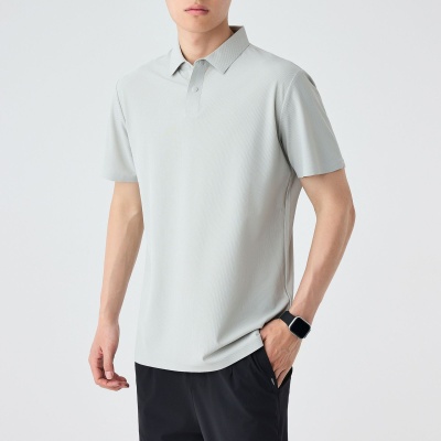 墨麦客男装丝光珠地凉感短袖2025夏季新款纯色基础Polo衫男71873.