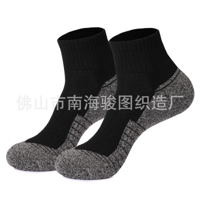 户外运动袜纯棉春夏男士登山徒步袜透气吸汗篮球袜防臭跑步袜