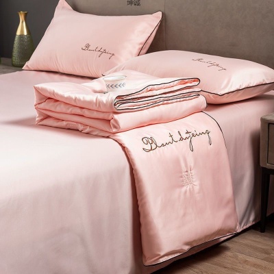 水洗夏被四件套夏季夏凉被空调被夏天可机洗床上用品三件套亚马逊