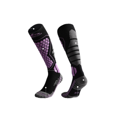滑雪袜男冬季保暖加厚长袜女专业骑行登山跑步徒步压缩羊毛袜子