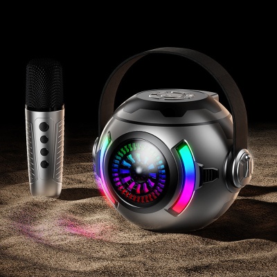 外贸新款小圆球蓝牙音箱无线彩灯柏林之声桌面蓝牙音响