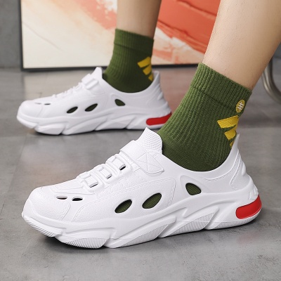 洞洞鞋男夏季外穿防臭防滑厚底运动涉水户外全包漂流沙滩椰子凉鞋