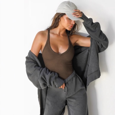 跨境Y2K春夏新款针织背心欧美女装性感修身bm上衣潮牌内搭打底衫