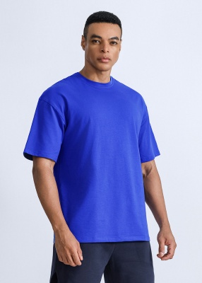 优质重磅全棉oversized男士T恤潮牌纯棉宽松落肩短袖男装T恤