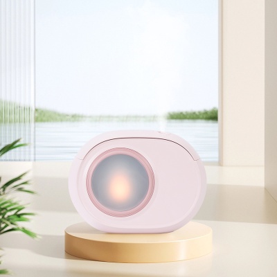 跨境新品小型便携充电双喷动态烛光火焰灯USB大雾量桌面加湿器