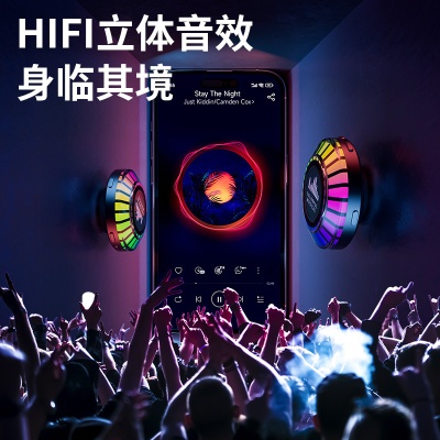 跨境新款骨传导蓝牙音响 APP控制拾音氛围灯无线迷你低音炮音箱