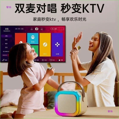 麦克风声卡话筒音响金运升级版唱歌一体机无线蓝牙音箱