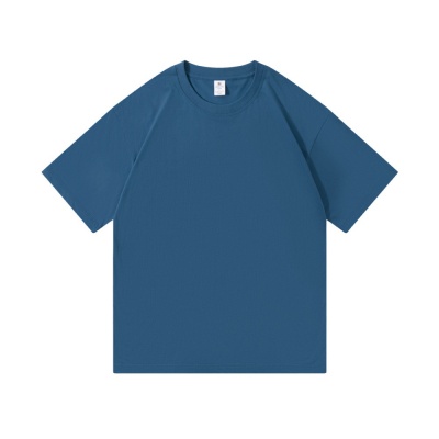 纯棉t恤短袖200g精梳纯棉女式圆领短袖纯色t恤衫直筒休闲圆领t恤