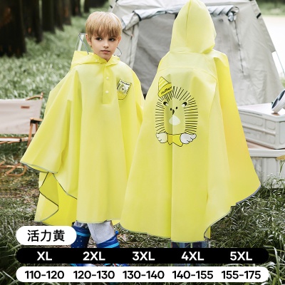儿童雨衣隐藏书包位电瓶车骑行防雨服加厚防水长款中大童上学雨披