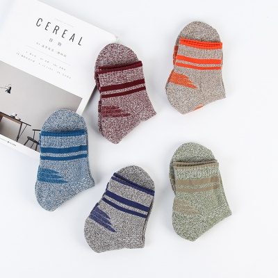 速干户外毛巾底加厚运动男士徒步不臭脚棉袜登山袜冬季中筒篮球袜