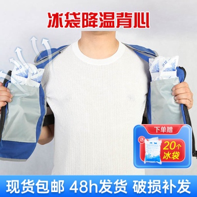 夏天冰袋降温马甲冰块防暑冰镇神器高温户外工作厨房制冷背心批发