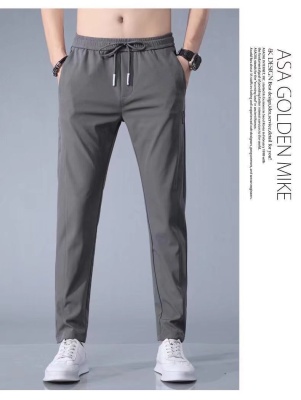 夏季超薄款速干长裤弹力男士运动裤冰丝裤子男宽松透气直筒休闲裤