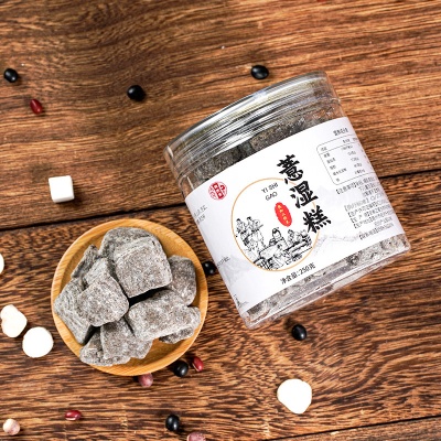薏湿糕茯苓250g罐装糕加工零食批发黑芝麻红豆薏湿丸