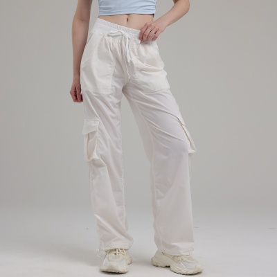 夏季新款工装裤跳舞健身直筒女长裤轻盈透气速干运动休闲裤