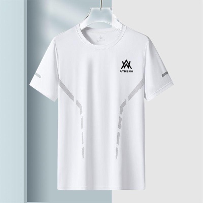 冰丝短袖t恤男士夏季宽松大码男装休闲百搭体恤衫韩版潮流衣服男T